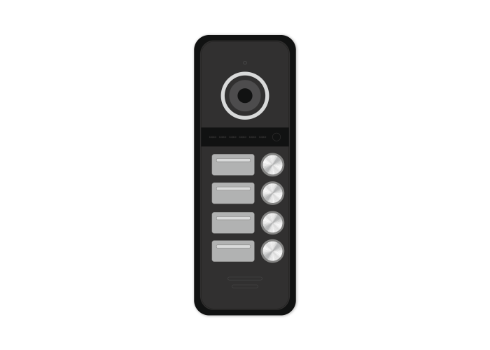 Видеодомофон FANTASY 4 HD BLACK - 4 абонентская HD вызывная панель 1.3 Мп Черный купить в Беларуси